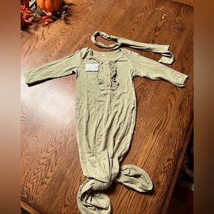 Light green tie gown